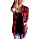 Women Plus Size Plaid Cardigan Coats Casual Long Sleeve Asymmetric Open Front Elbow Patch Lapel Outwear Women Plus Size Plaid Cardigan Coats Casual Long Sleeve Asymmetric Open Front Elbow Patch Lapel Outwear