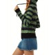 Women's Casual Striped Hoodie with Kangaroo Pocket - Long Sleeve, Round Neck Pullover, Machine Washable - Available in S/M/L/XL/XXL Women's Casual Striped Hoodie with Kangaroo Pocket - Long Sleeve, Round Neck Pullover, Machine Washable - Available in S/M/L/XL/XXL