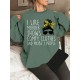 Plus Size Woman & Letter Print Sweatshirt, Casual Long Sleeve Crew Neck Sweatshirt, Women's Plus Size Clothing Plus Size Woman & Letter Print Sweatshirt, Casual Long Sleeve Crew Neck Sweatshirt, Women's Plus Size Clothing